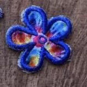 Flower power tie dyed rainbow patch